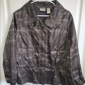 Zenergy By Chico’s Ladies Size Large Zip Up Wind And Rain Jacket